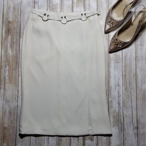 Manigance Paris Elegant Ivory Skirt. EUC